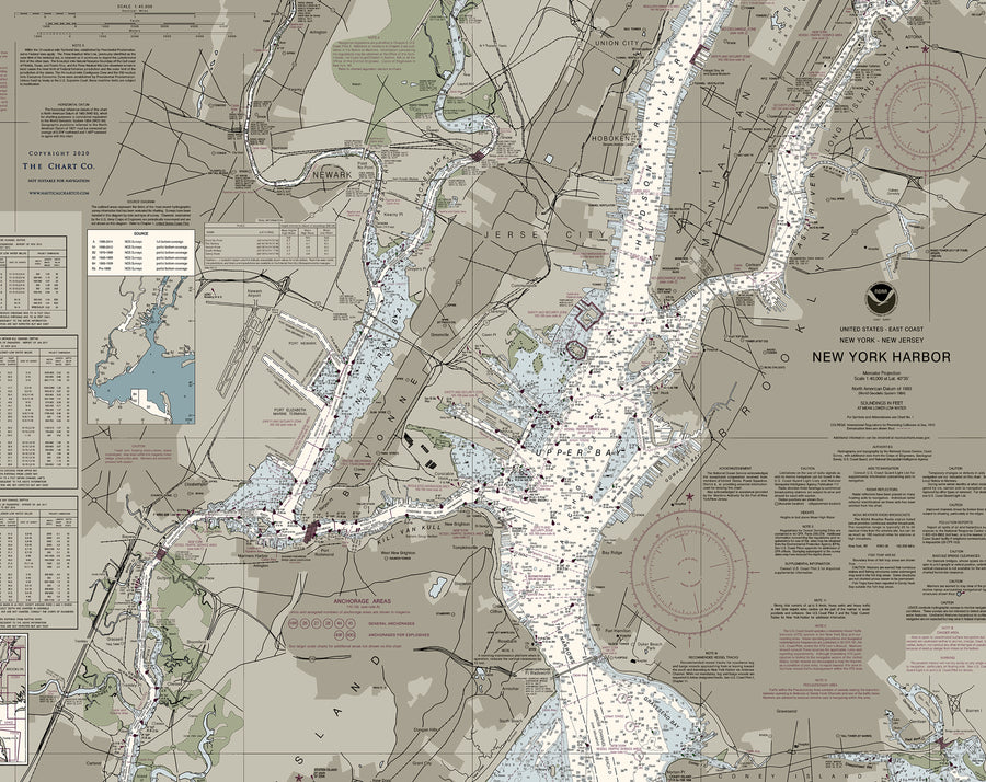 New York Harbor Nautical Chart