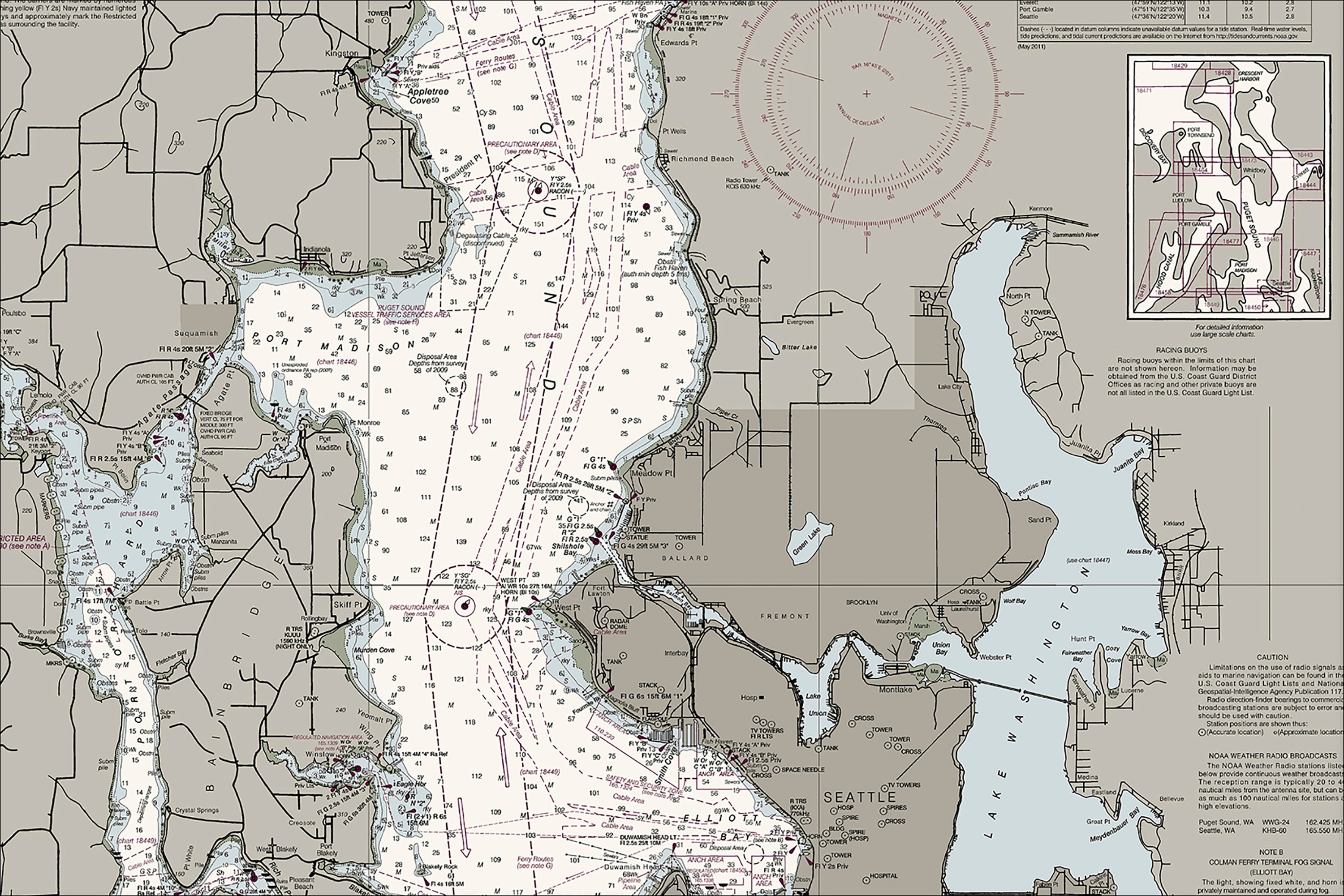 Puget Sound Northern Part Nautical Chart The Nautical Chart Company