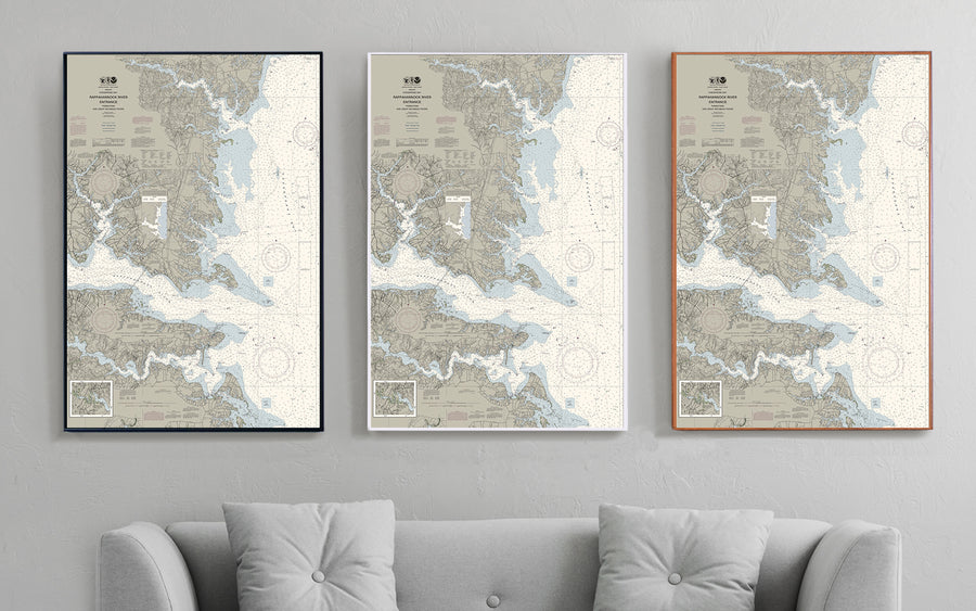 Chesapeake - Rappahannock River Entrance Nautical Chart