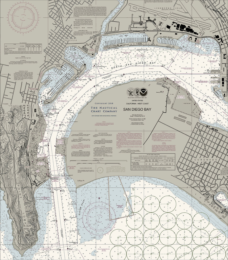 San Diego Bay Nautical Chart