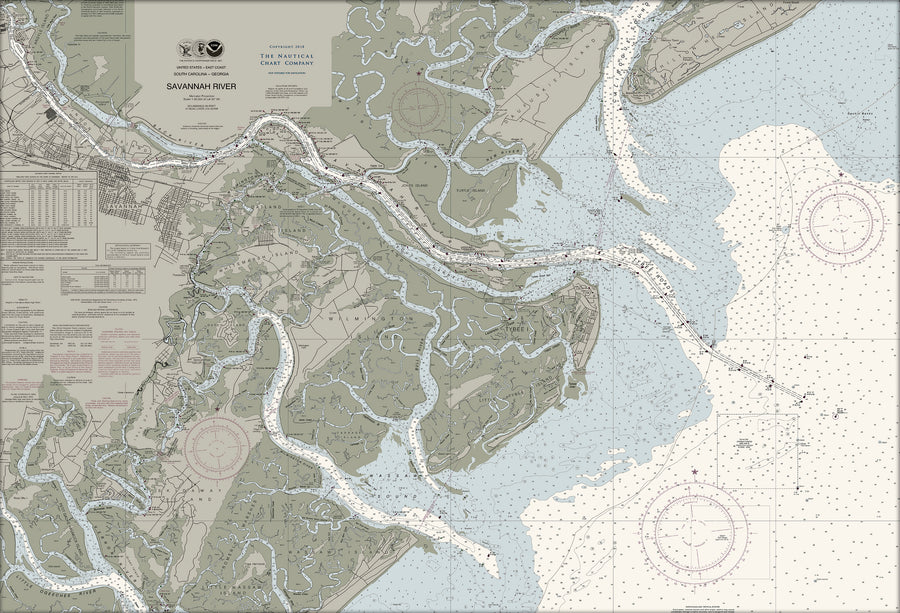 Savannah River Nautical Chart
