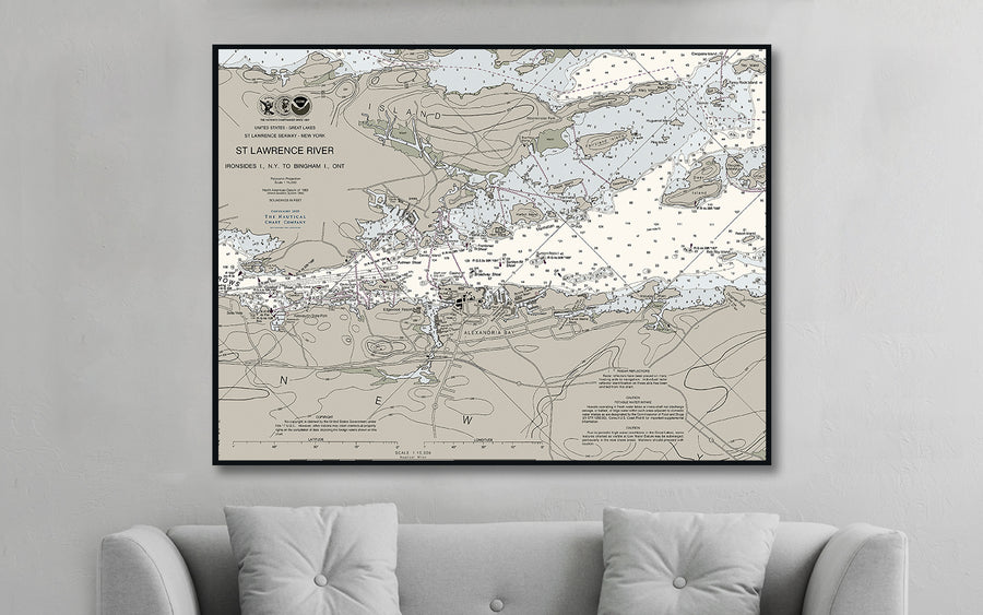 St Lawrence River - Ironsides To Bingham Nautical Chart