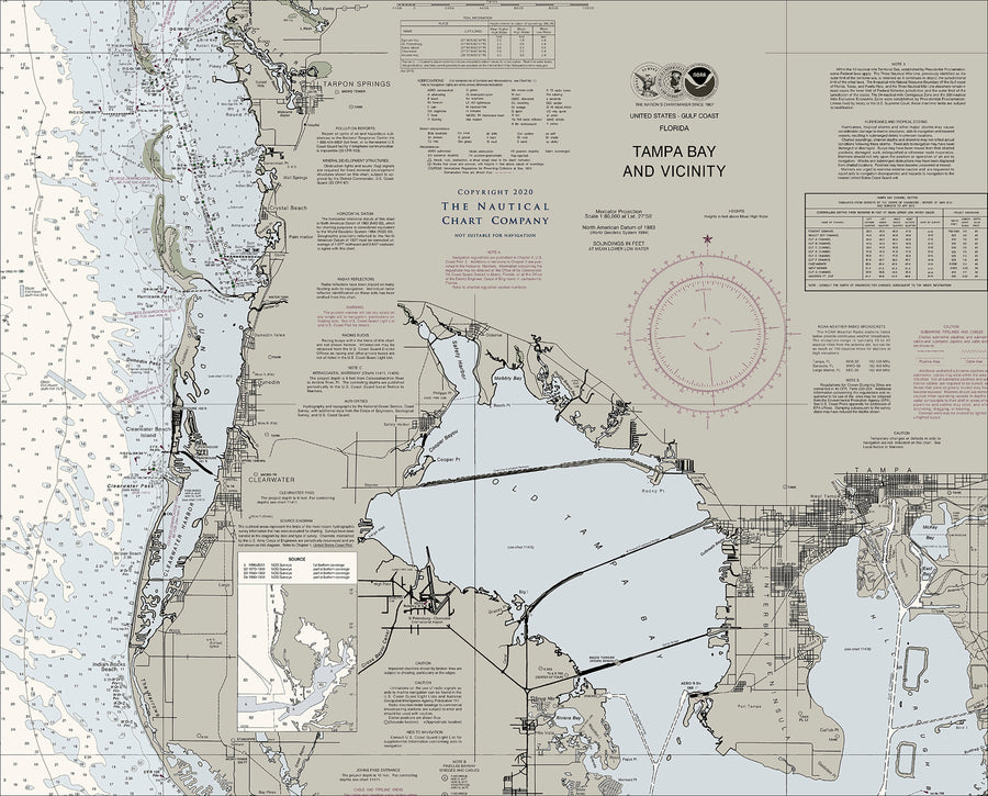 Tampa Bay & Vicinity Nautical Chart