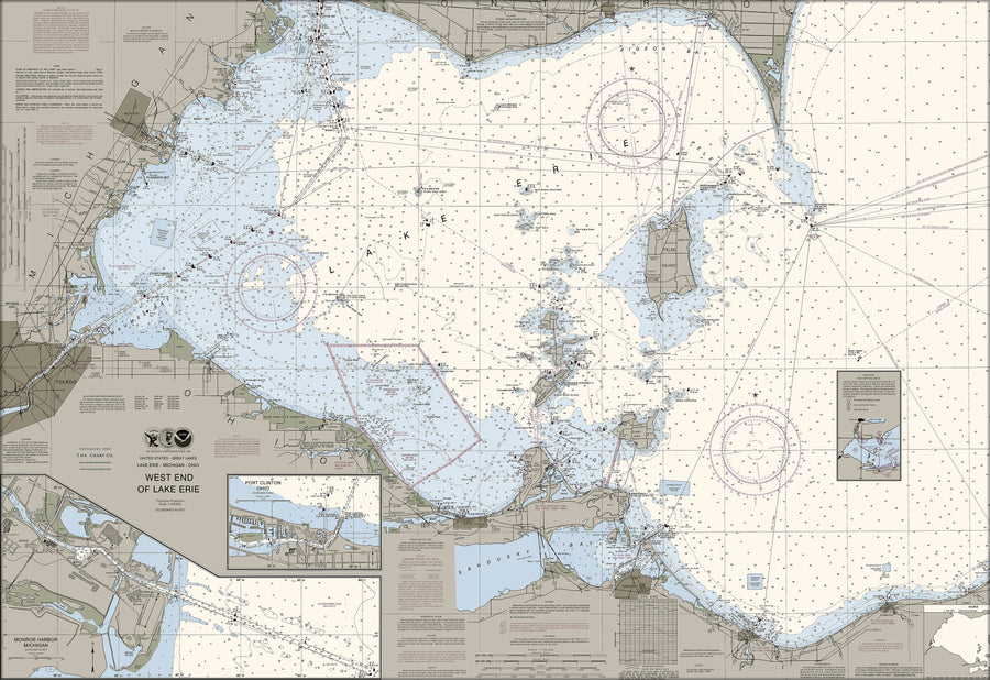 West End of Lake Erie Nautical Chart