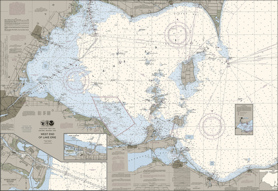 West End of Lake Erie Nautical Chart The Nautical Chart Company